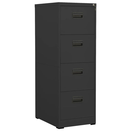 file cabinet, anthracite gray, 46x62x133 cm, steel