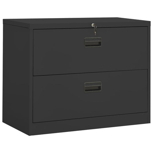 file cabinet, anthracite gray, 90x46x72.5 cm, steel