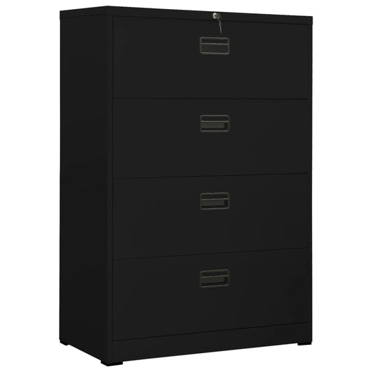 Шкаф для документов, черный, 90x46x134 см, сталь