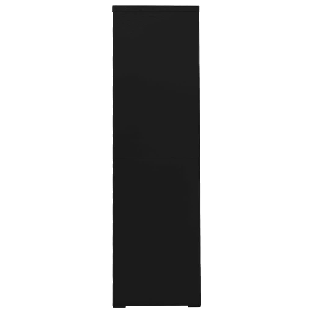 failu skapis, melns, 90x46x164 cm, tērauds