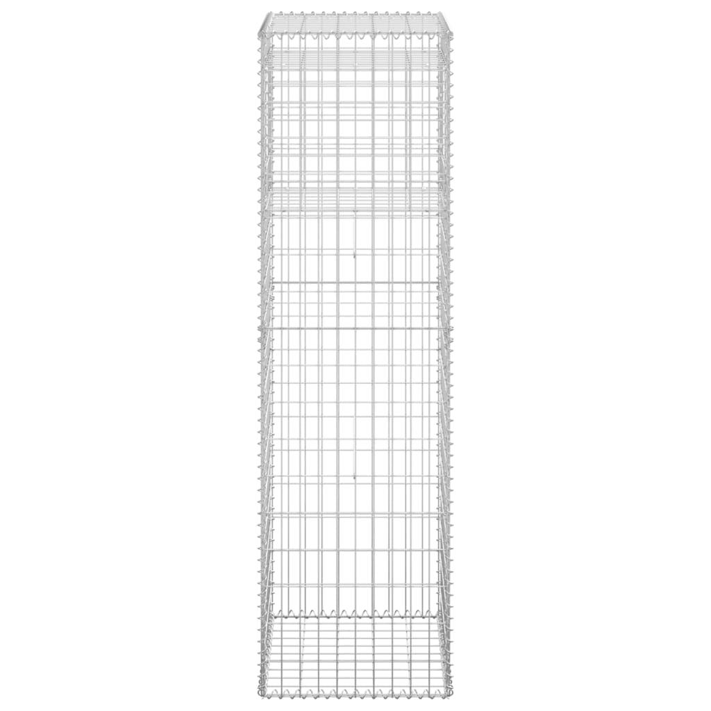 vertikāli gabioni, 2 gab., 50x50x180 cm, dzelzs - amshop.lv
