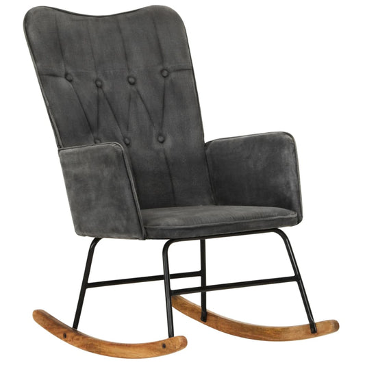 кресло-качалка, черная винтажная ткань