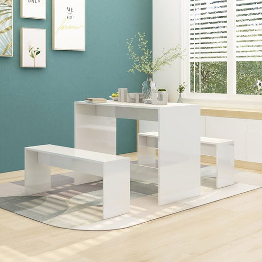 3-piece kitchen furniture set, white, chipboard