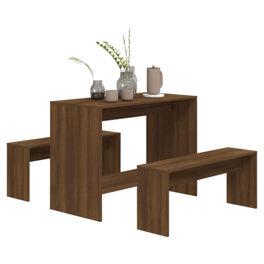 3-piece kitchen furniture set, oak color, chipboard