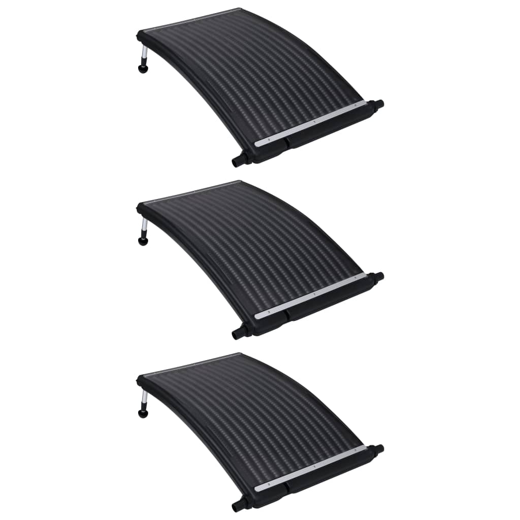 solar pool heating panels, 3 pcs., curved, 110x65 cm