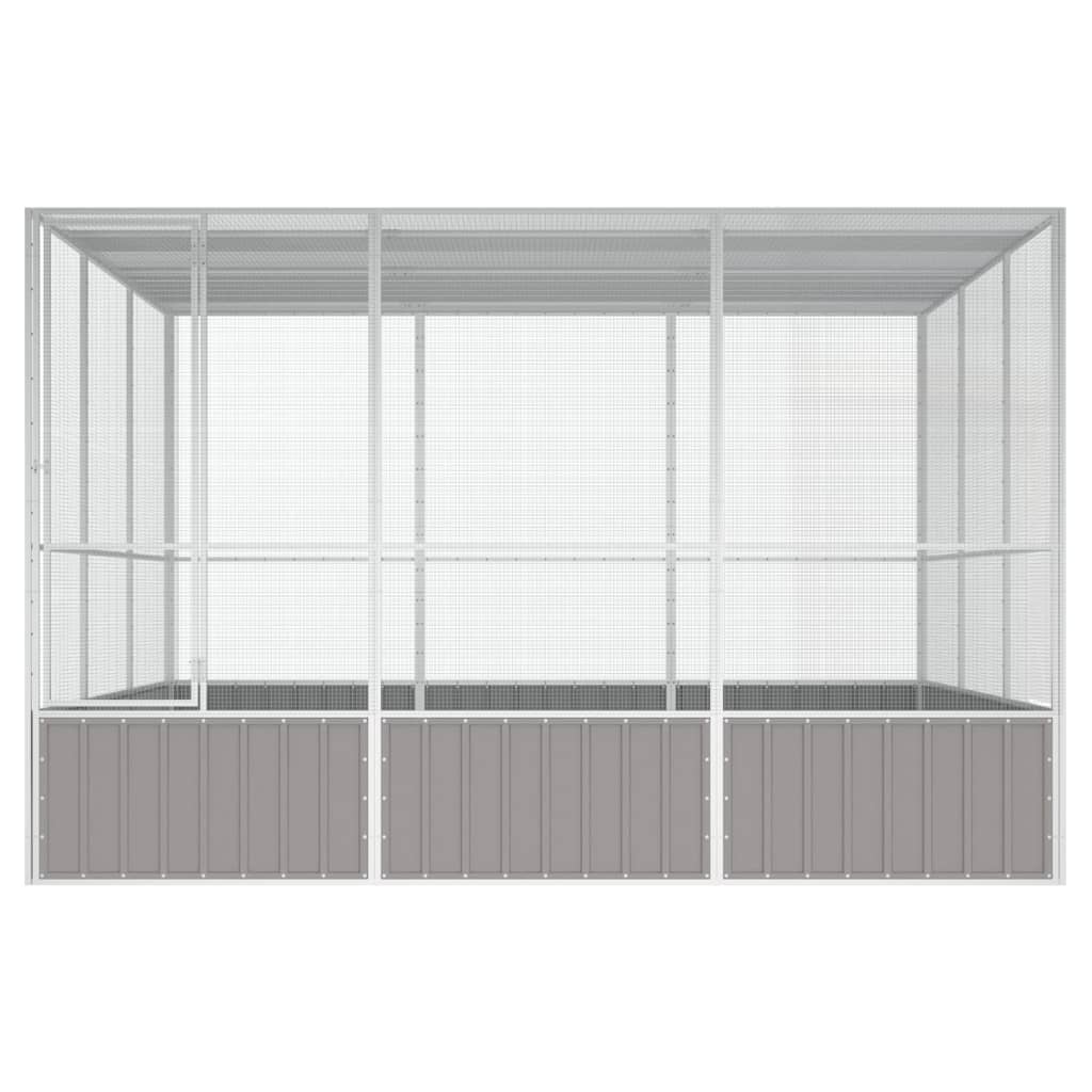 bird cage, gray, 302.5x324.5x211.5 cm, galvanized steel