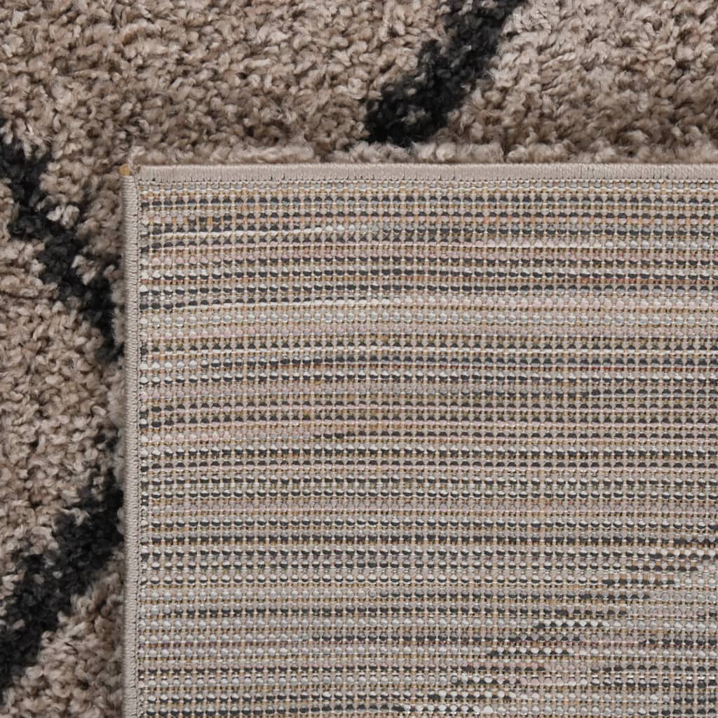 paklājs, 160x230 cm, Shaggy, bēšs, antracītpelēks