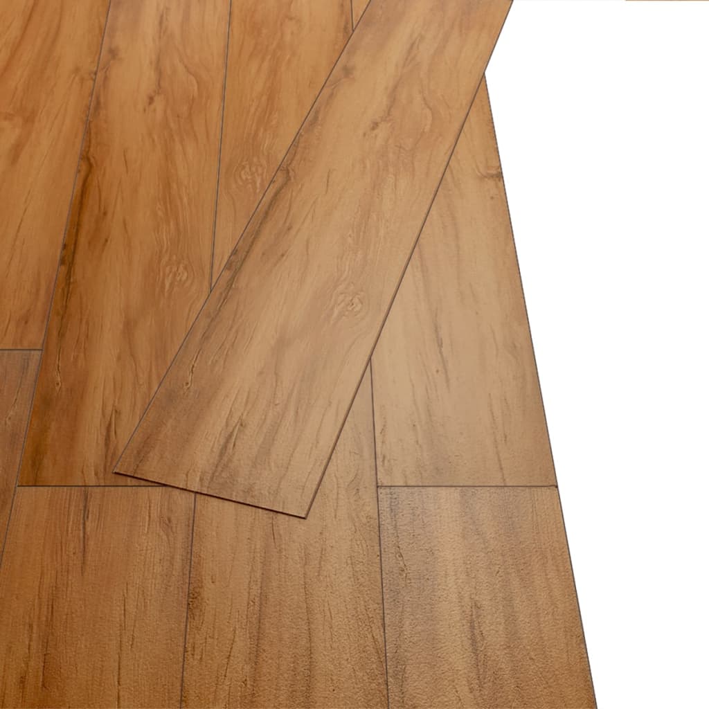 grīdas dēļi, pašlīmējoši, 2,51 m², 2 mm, gobas koka krāsa, PVC