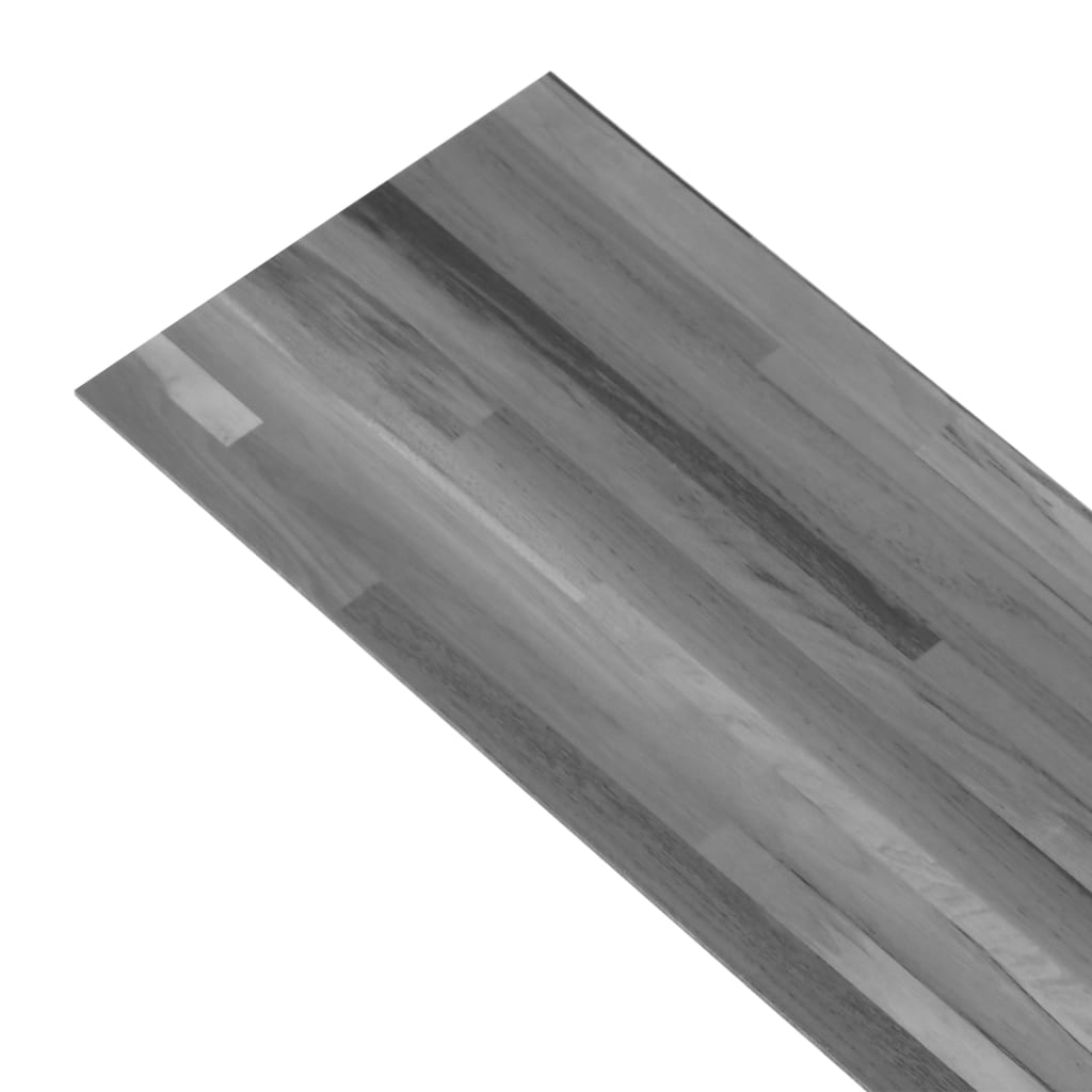 grīdas dēļi, pašlīmējoši, 2,51 m², 2 mm, svītraini pelēki, PVC