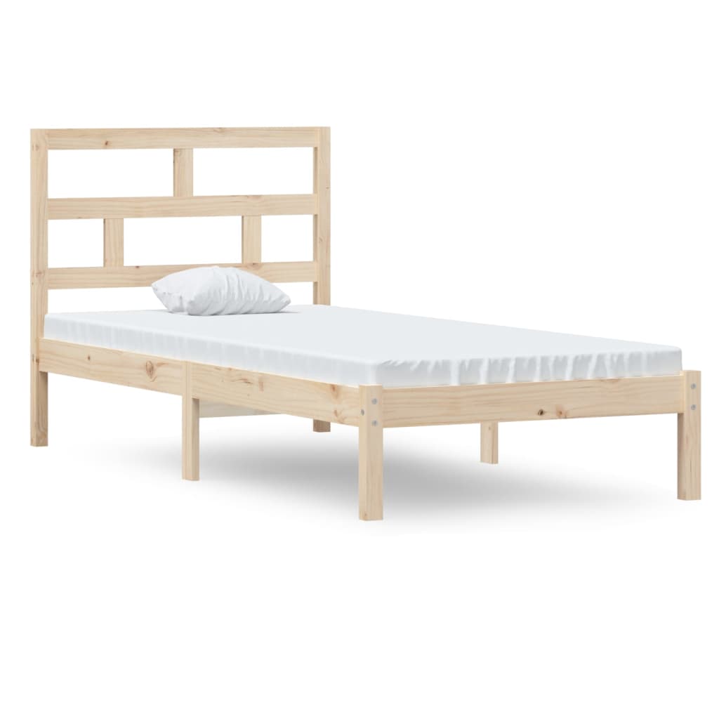 gultas rāmis, masīvkoks, 90x190 cm, 3FT, vienvietīgs