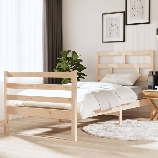 bed frame, solid wood, 90x190 cm, 3FT, single