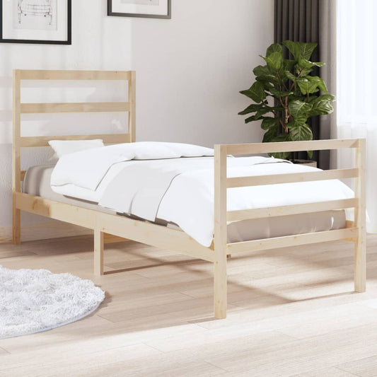 bed frame, solid pine wood, 90x190 cm, 3FT, single