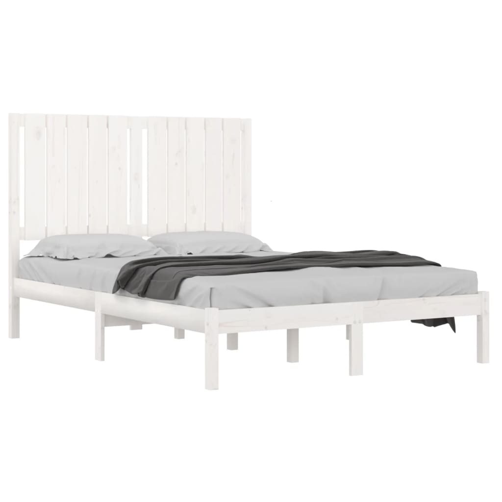 gultas rāmis, balts, priedes masīvkoks, 120x200 cm