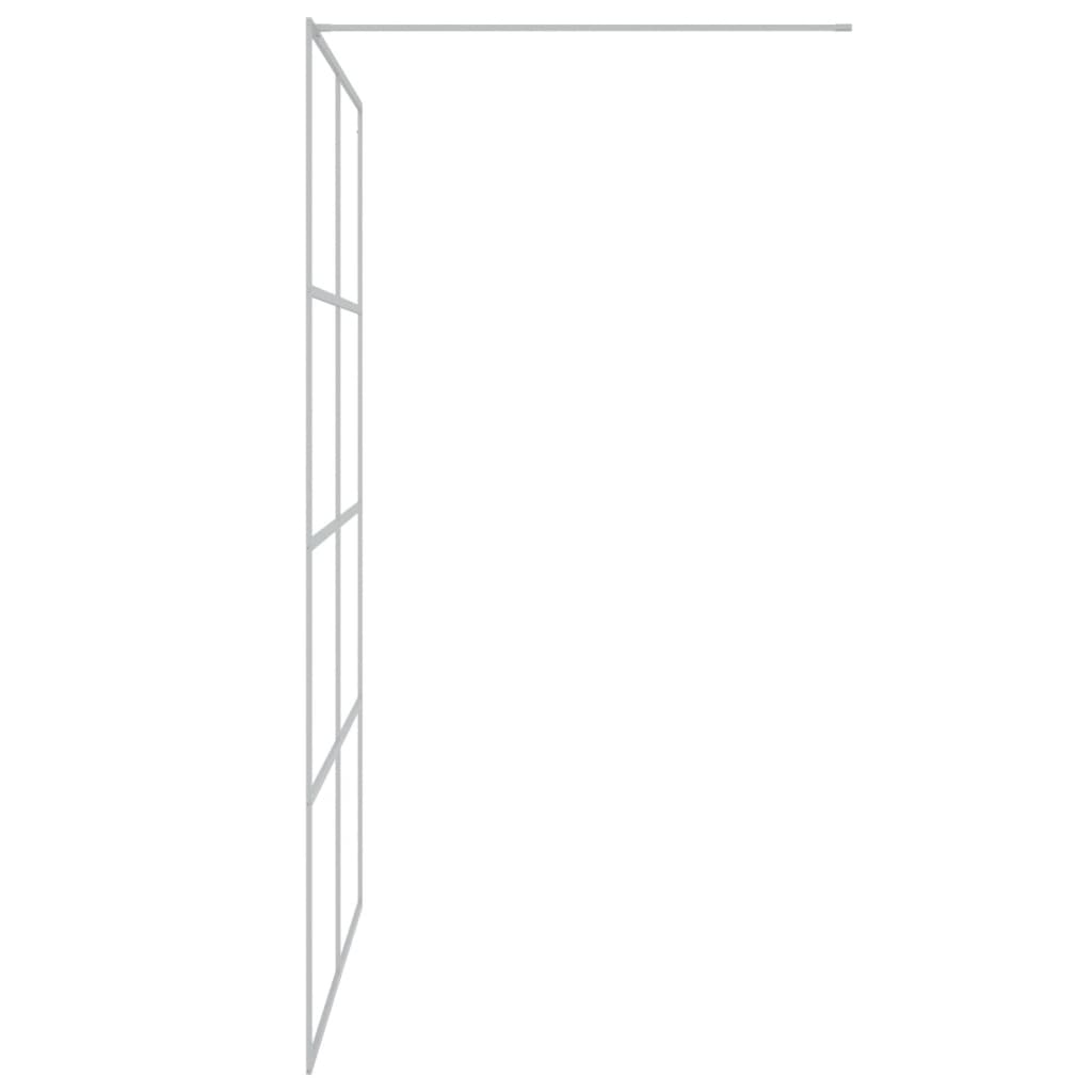 dušas siena, 140x195 cm, caurspīdīgs ESG stikls, sudrabaina