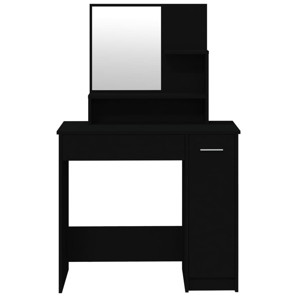 spoguļgaldiņš, 86,5x35x136 cm, melns