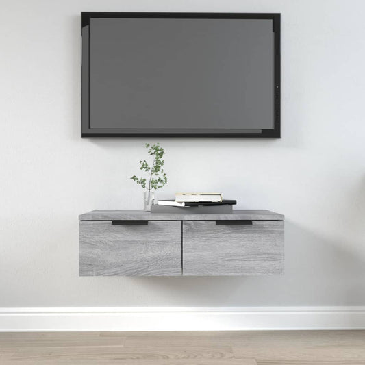 wall cabinet, gray oak, 68x30x20 cm, engineered wood