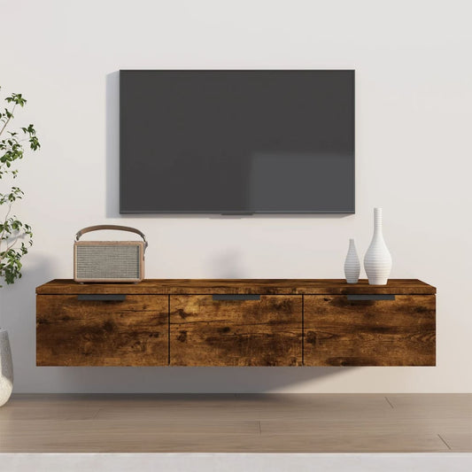 wall cabinet, oak color, 102x30x20 cm, engineered wood
