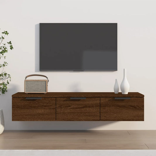 wall cabinet, oak color, 102x30x20cm, engineered wood