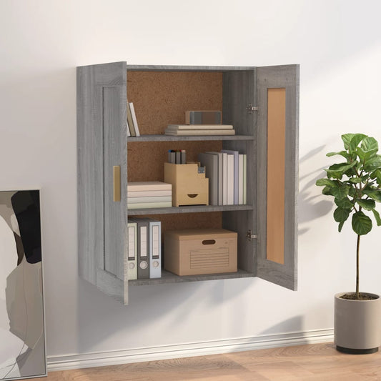 wall cabinet, gray, 69.5x32.5x90 cm, engineered wood