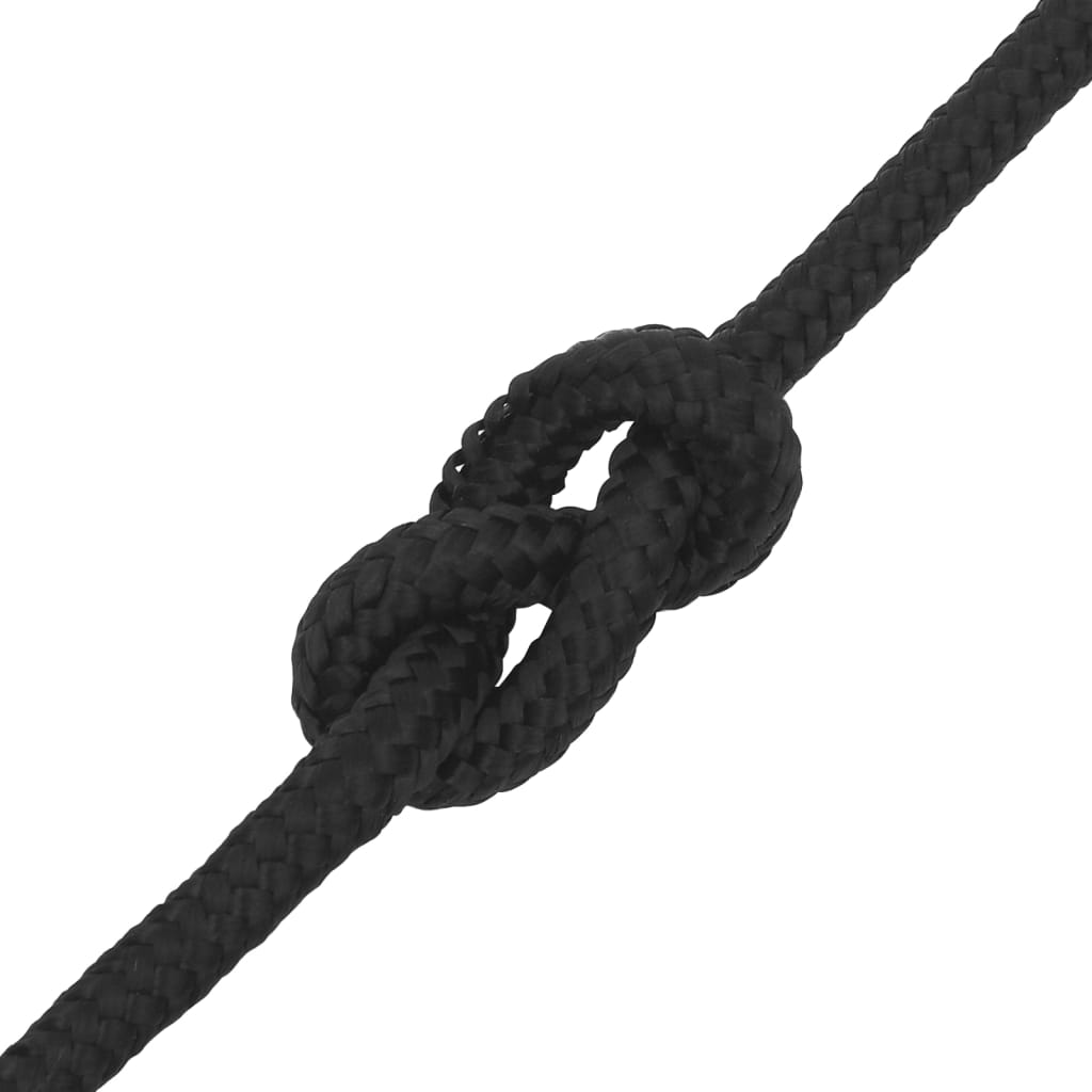 laivu virve, melna, 12 mm, 250 m, polipropilēns