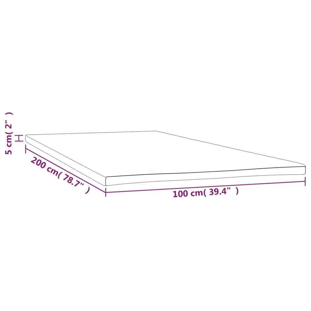 mattress topper, 100x200x5 cm