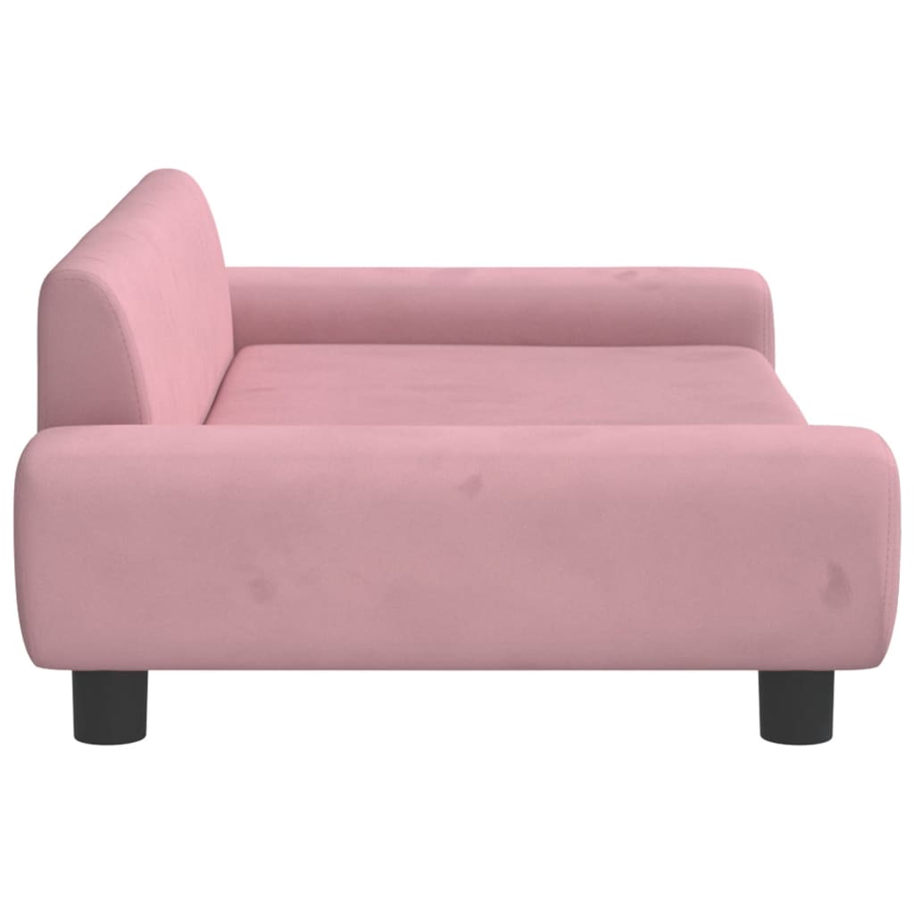 gulta suņiem, rozā, 100x54x33 cm, samts
