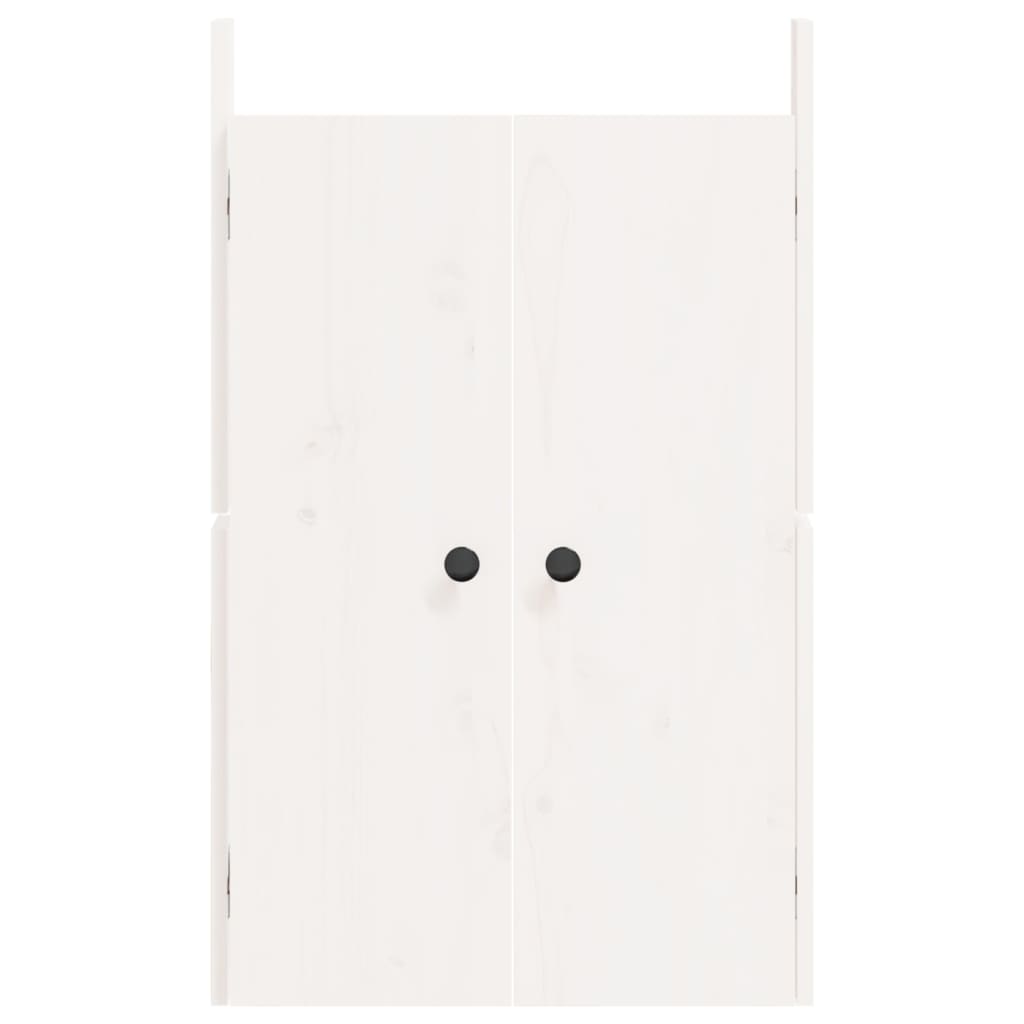outdoor kitchen door, white, 2 pcs., 50x9x82 cm, pine wood