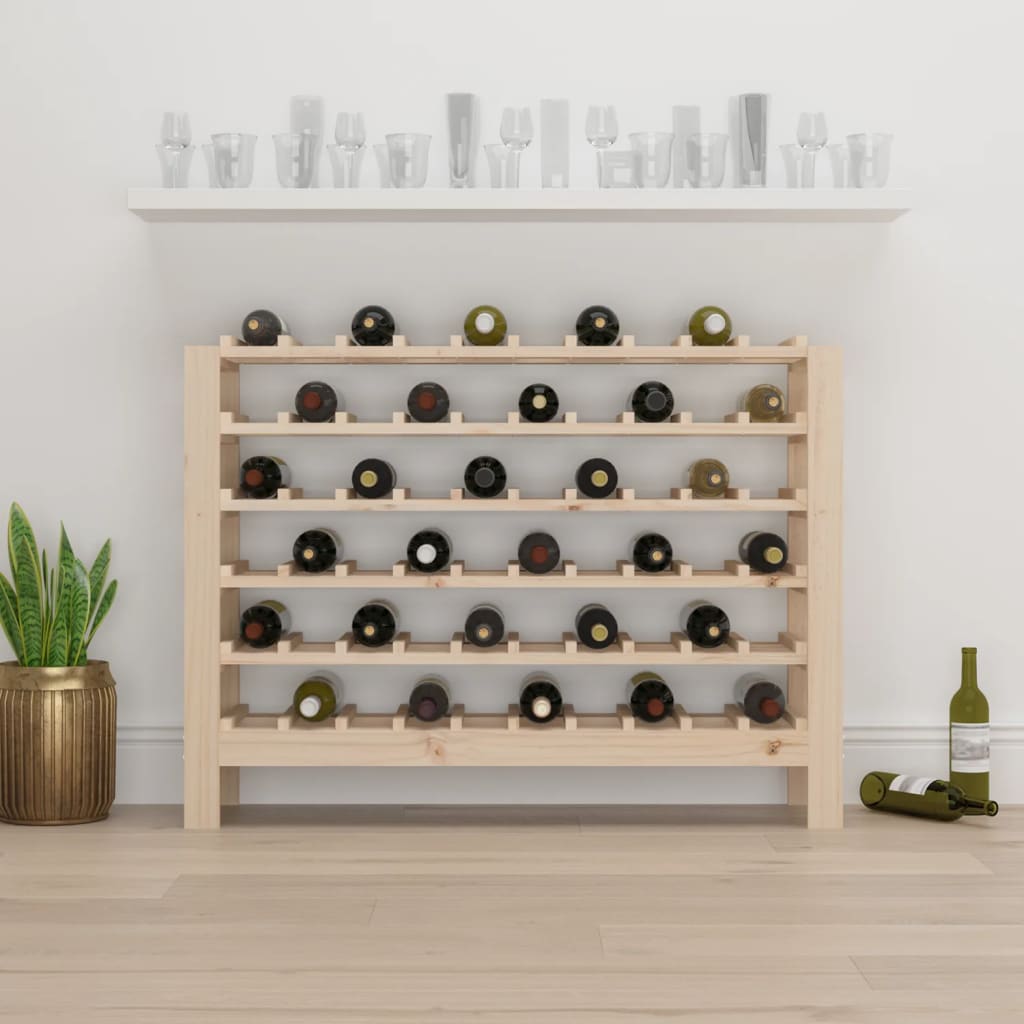 полка для винных бутылок, 109,5x30x82 см, массив сосны
