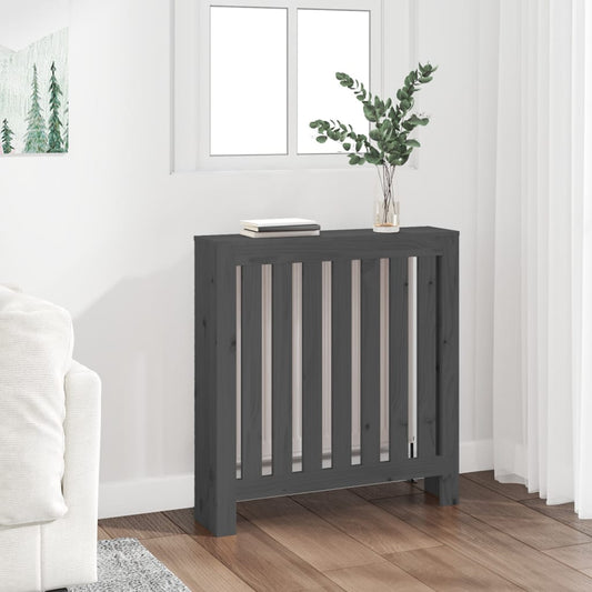 radiator cover, gray, 79.5x19x84 cm, solid pine wood