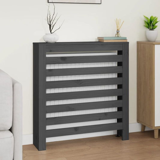 radiator cover, gray, 79.5x19x84 cm, solid pine wood