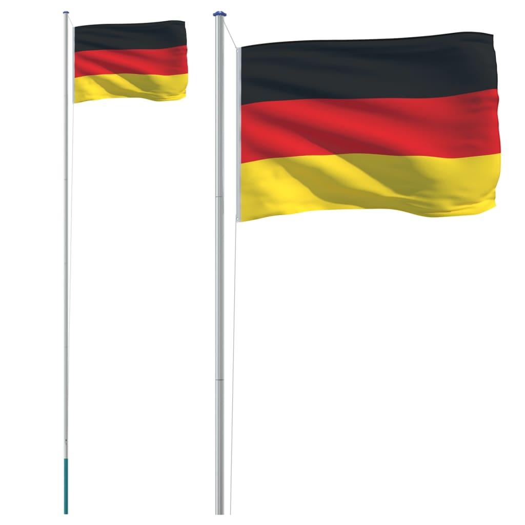 Vācijas karogs un masts, 6,23 m, alumīnijs - amshop.lv