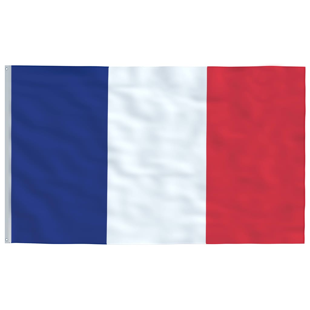 Francijas karogs un masts, 6,23 m, alumīnijs