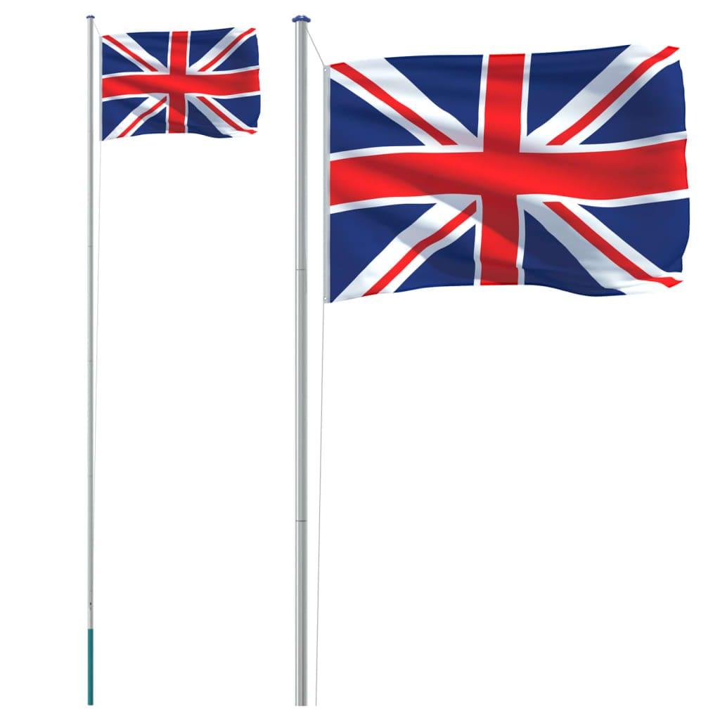 Lielbritānijas karogs un masts, 6,23 m, alumīnijs - amshop.lv