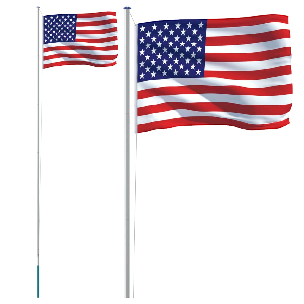 ASV karogs un masts, 6,23 m, alumīnijs