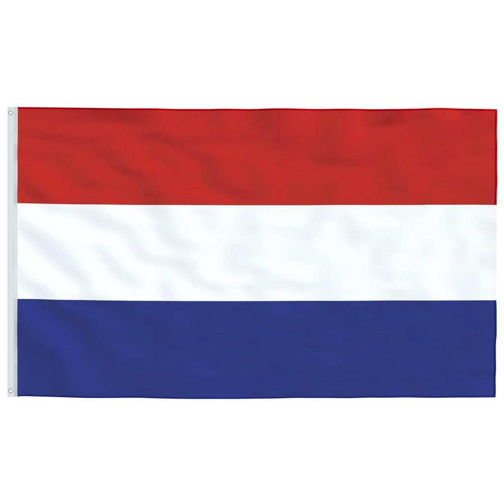 Nīderlandes karogs un masts, 5,55 m, alumīnijs - amshop.lv