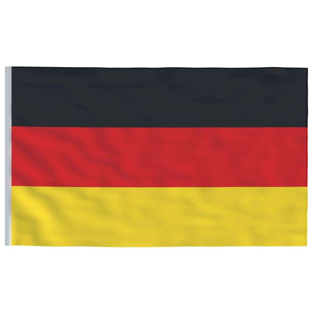 Vācijas karogs un masts, 5,55 m, alumīnijs - amshop.lv