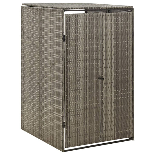 canopy for waste container, gray, 70x80x117 cm, PE weave