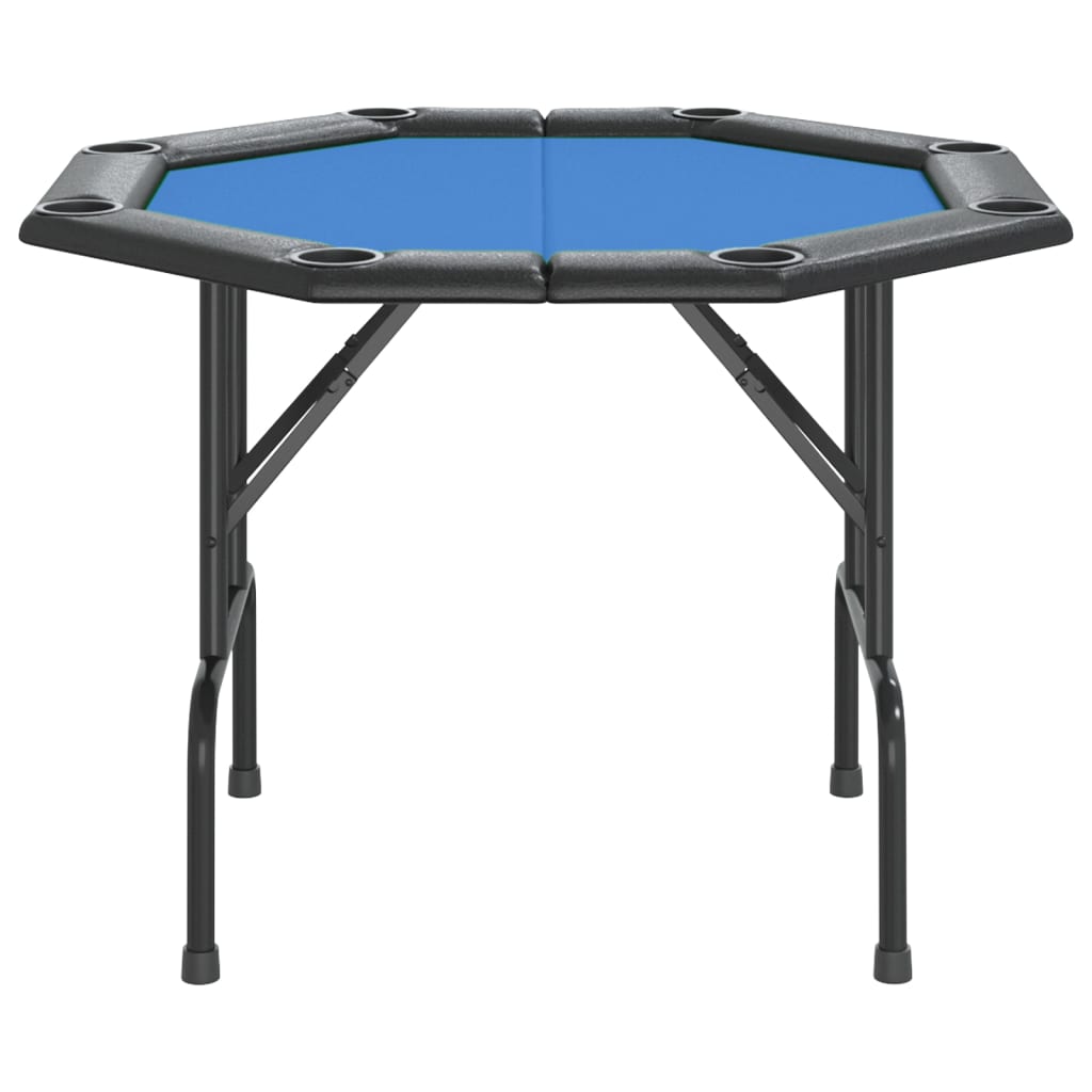 poker table for 8 persons, folding, blue, 108x108x75 cm