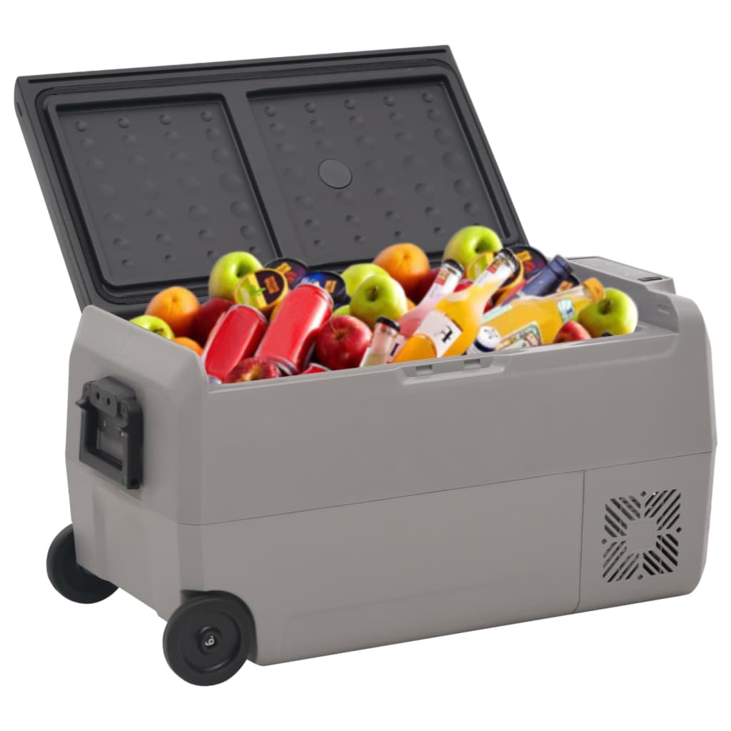 Ящик-холодильник на колесах, черный, серый, 50 литров, ПП, ПЭ
