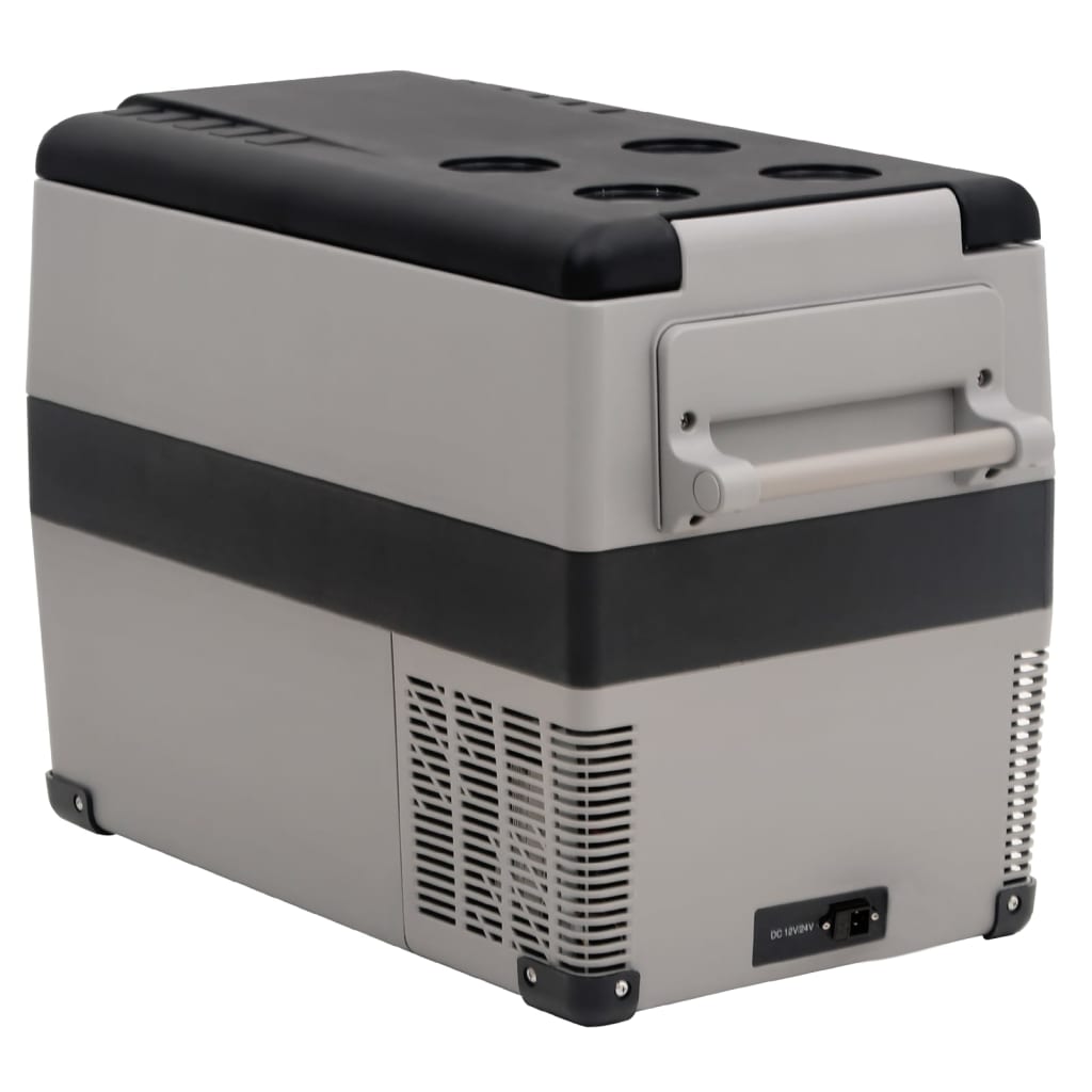 cooler box with handle, black with gray, 35 L, PP and PE