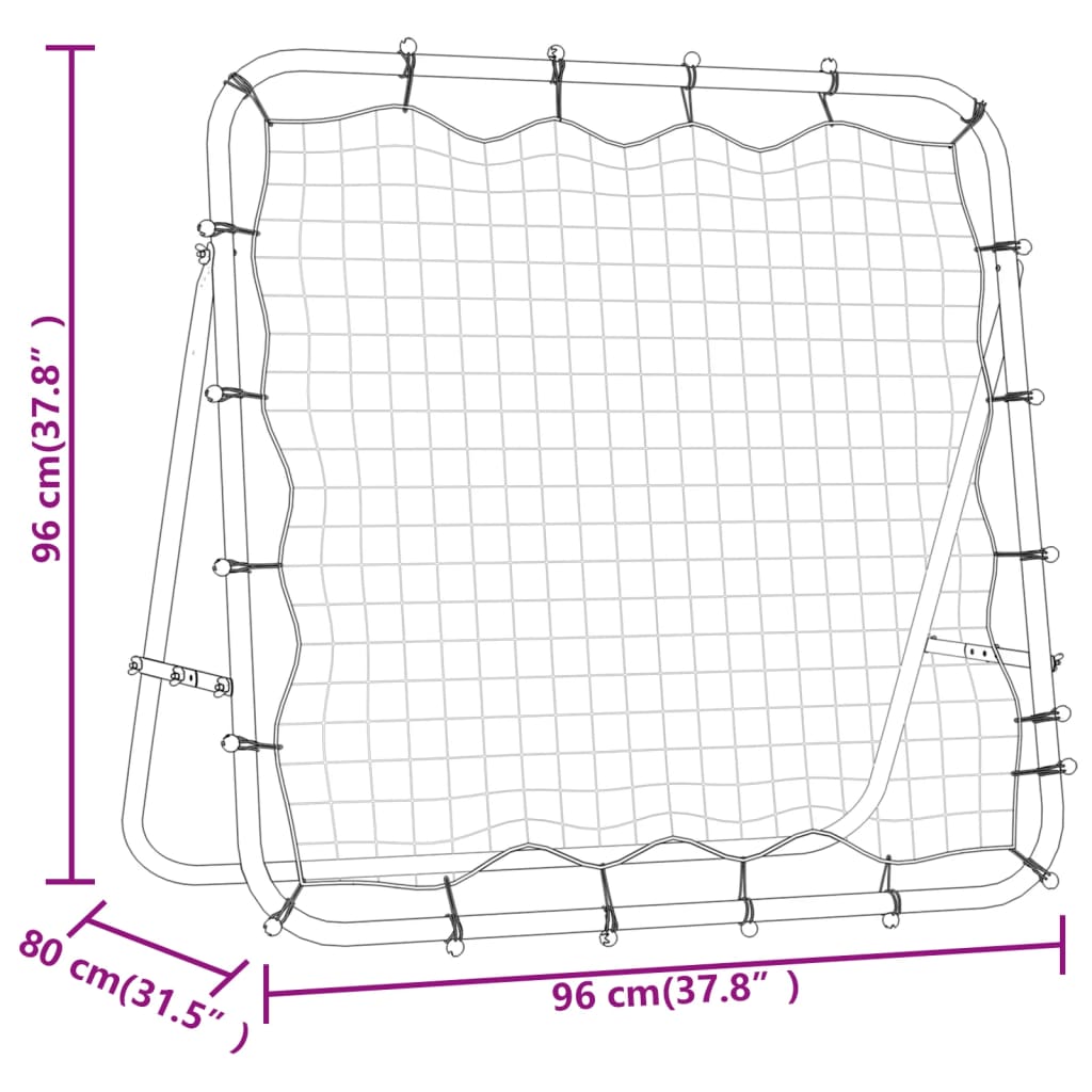 регулируемая футбольная сетка, 96x80x96 см, сталь и полиэтилен