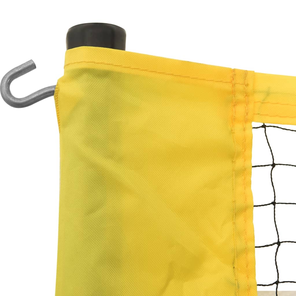 badminton net, yellow and black, 600x155 cm, PE fabric