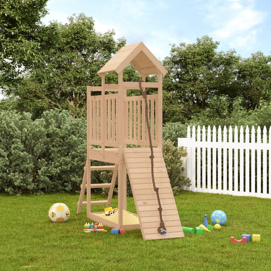playhouse with climbing wall, solid pine wood