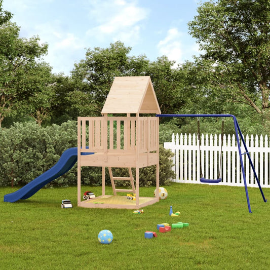 outdoor playground, solid pine wood