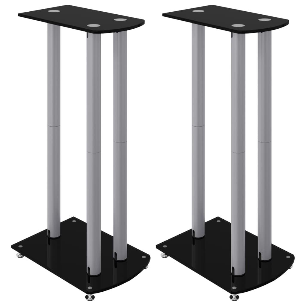speaker stands, 2 pcs., tempered glass, 3 supports