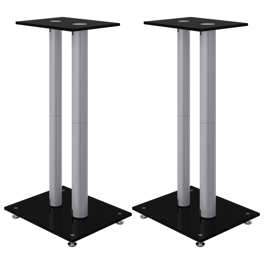 speaker stands, 2 pcs., tempered glass, 2 supports