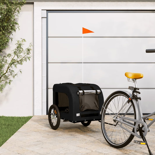 dog bike trailer, black, oxford cloth and iron