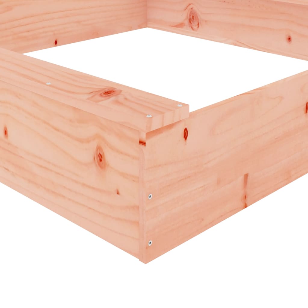 smilšu kaste ar sēdekļiem, kvadrāta forma, Duglasa masīvkoks