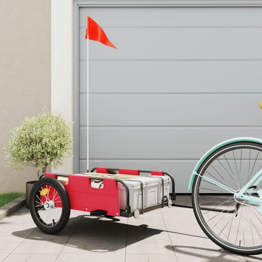 bicycle trailer, red, oxford cloth and iron