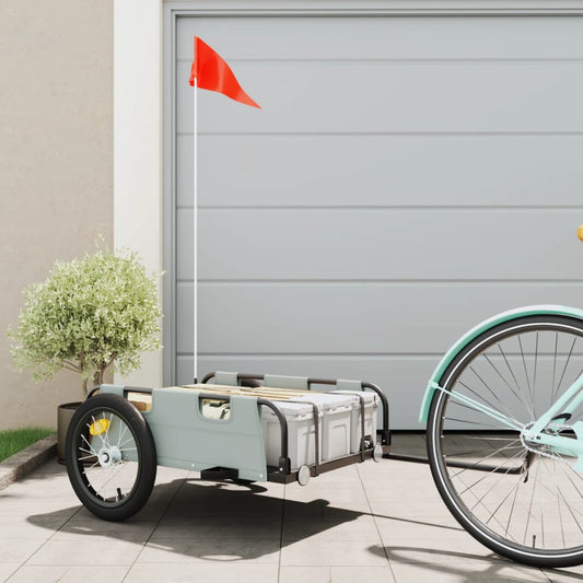 bicycle trailer, grey, oxford cloth and iron